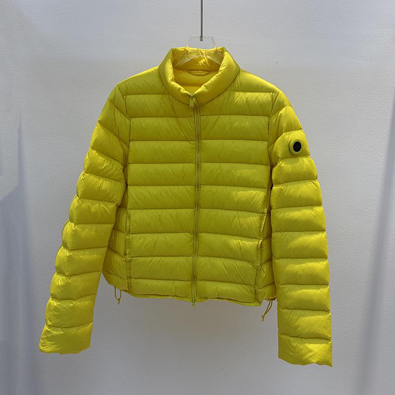 New stand-up collar ribs down jacket women's short light and casual versatile white duck down fashion jacket winter