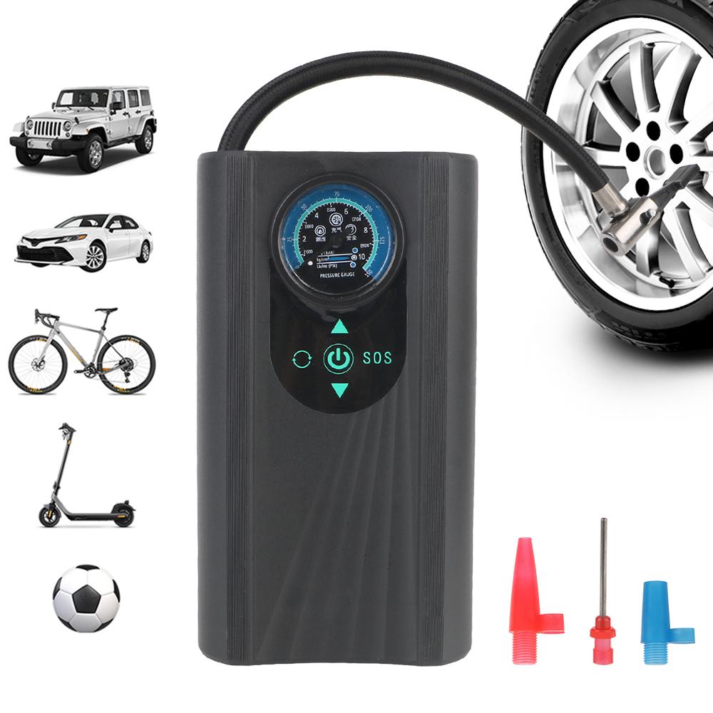 12V for Motorbike Auto Bicycle High Precision Motorcycle Tyre Inflator Electric Air Compressor Tire Accessories Quick Inflating Handheld Air Pump