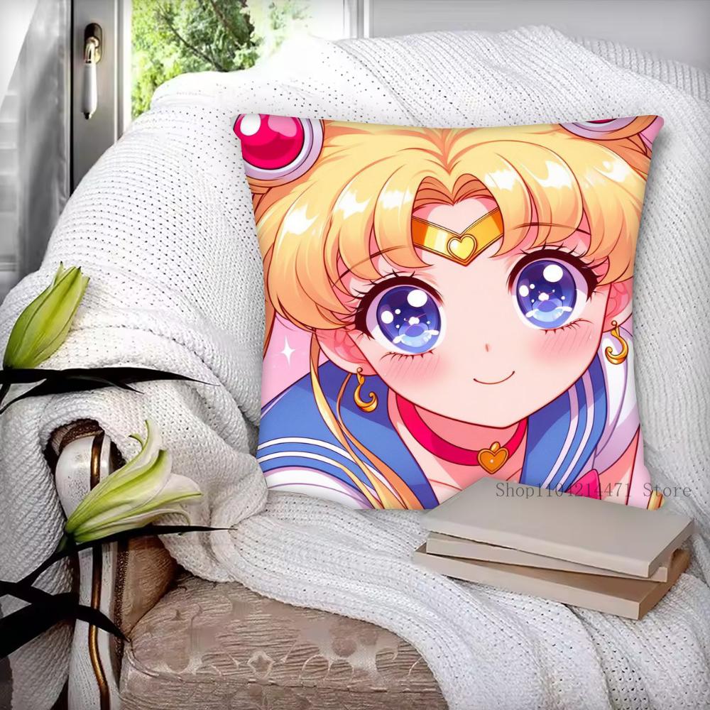 1Pc Sailor Moon Pillow Case Square Bedroom Sofa Leisure Comfort Cushion Car Living Room Home Decoration