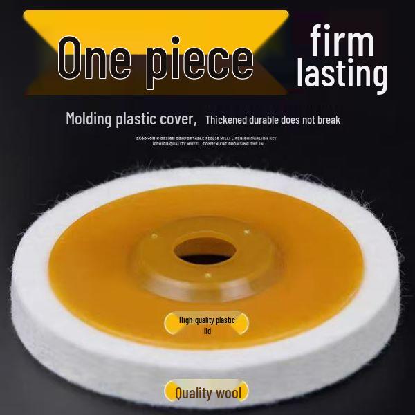 Lengleng 4-Inch Wool Polishing Wheel for Stainless Steel, Mirror, Stone, and Glass