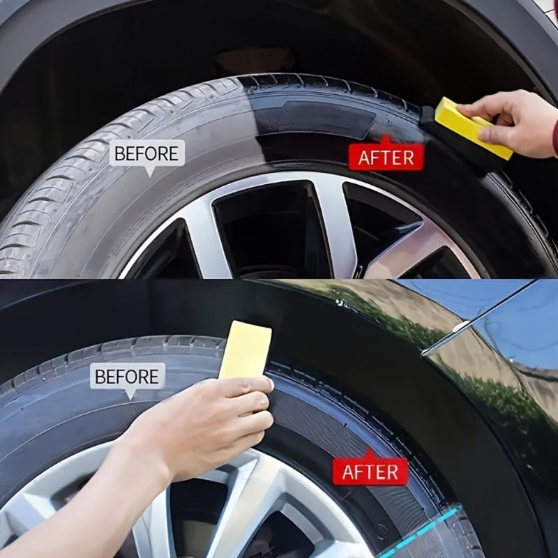 Multiple Surfaces Rubber Renewal Wax 50g Quick Application Tire Cleaning Compound For Motorcycle Tires & Automotive Care