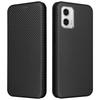 For Motorola Moto G13 4G/G23 4G/G53 5G Phone Case Card Holder Carbon Fiber Texture Leather Stand Cover