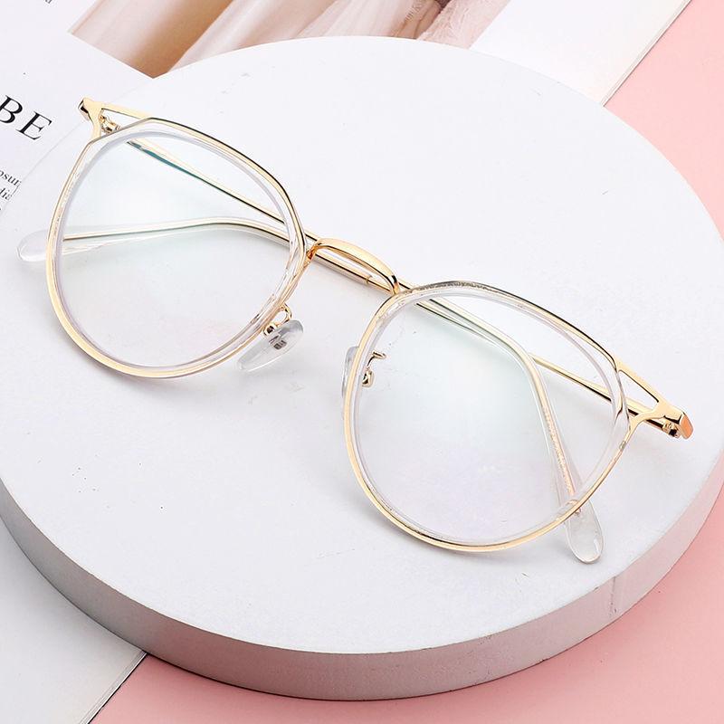 Transparent metal frame Computer Glasses Frame Women Men Anti Blue Light cat eye Eyewear Blocking Optical Spectacle Eyeglass