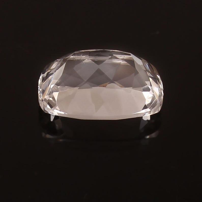 AAA Flawless 19x12mm Heated Ceylon White Sapphire Cushion Cut Loose Gemstone