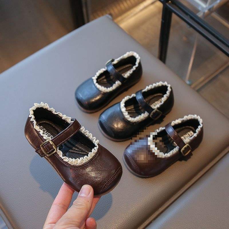 Girls' Leather Shoes 2025 New Spring and Autumn Children's Shoes Baby Fragrant Princess Korean Version of Female Treasure Soft-soled Single Shoes