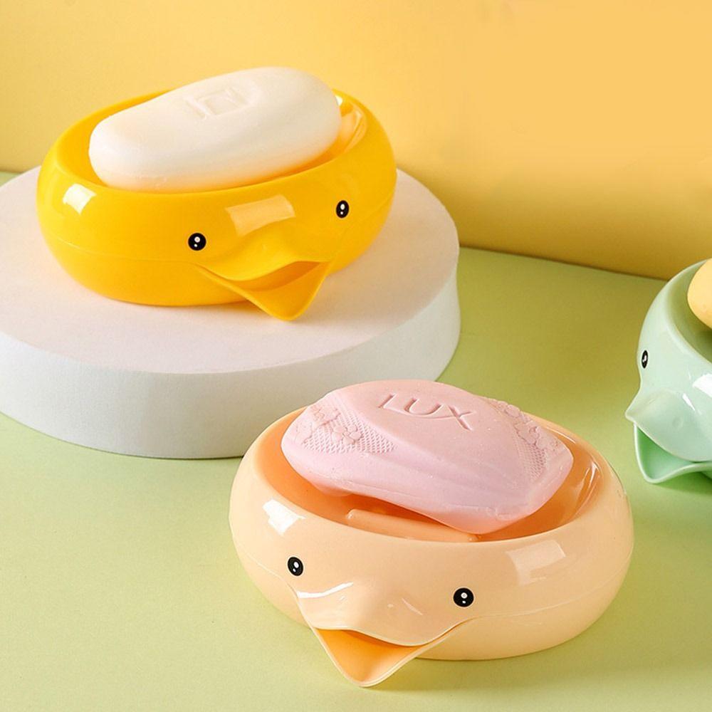 

No-punching Soap Dish Drainable Soap Holder Cartoon Soap Box Bathroom Accessories