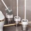 Hemispherical Brush Head Toilet Brush Groove Design Wall Mount Brush  Apartment Living