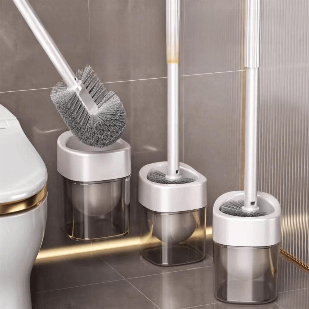 Hemispherical Brush Head Toilet Brush Groove Design Wall Mount Brush Apartment Living