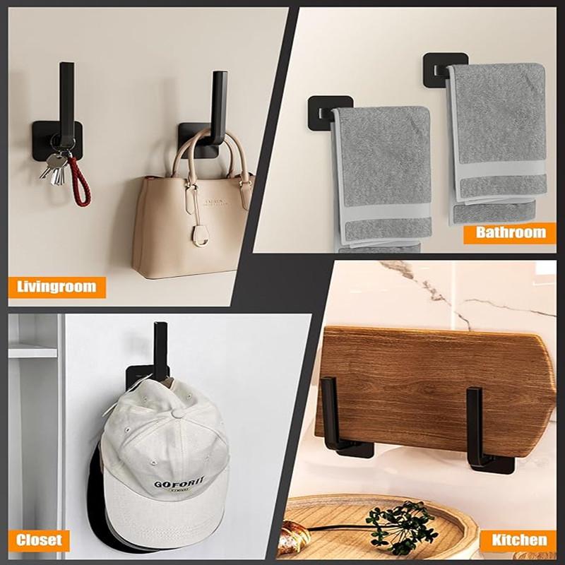No-Drill Adhesive Hat Rack: Wall-Mounted Baseball Cap Organizer for Doors & Closets – Space-Saving Cap Storage Hooks, Hanger, and Holder