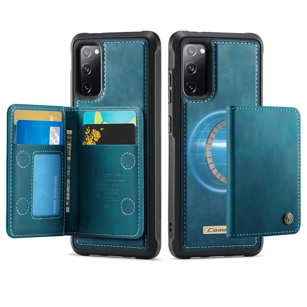 Wallet Case for Samsung Galaxy S25 Edge S24 S23 FE S22 S21 S20 Ultra Magnetic Card Holder RFID 2-in-1 Detachable Shockproof Case
