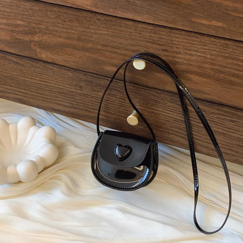 Children's Mini Crossbody Bag with Simple Mirror-like Mouth Red Envelope 2025 Summer New Style Fashionable Parent-child Single-shoulder Bag