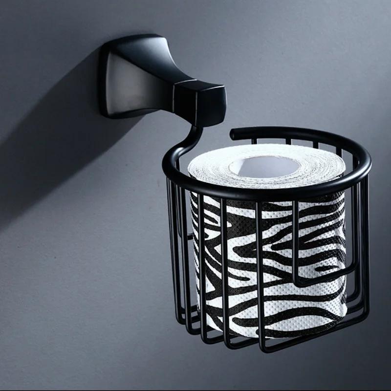 

Черный космический алюминиевый держатель для бумажных полотенец, держатель для туалетной бумаги, европейская вешалка для бумажных полотенец, аксессуары для ванной комнаты чёрный