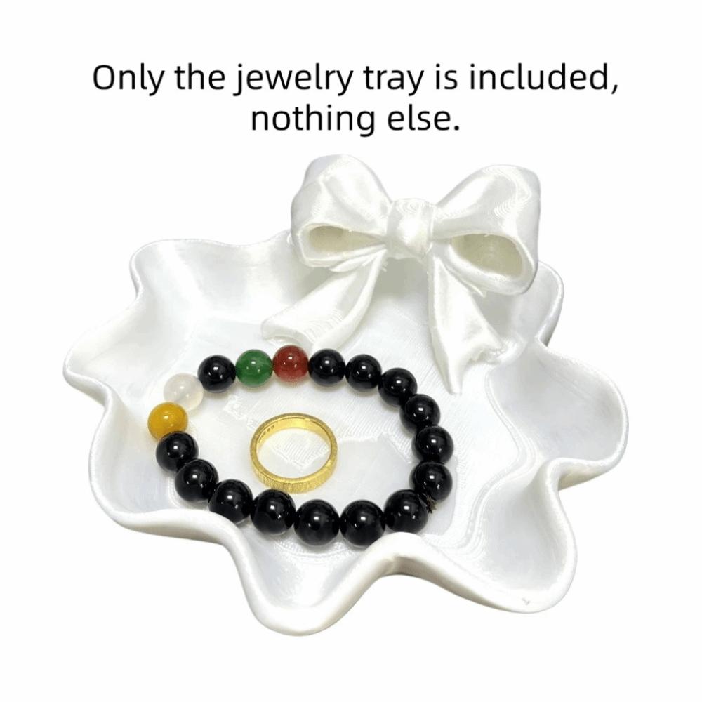 Sweet Bow Ribbon Ring Holder Elegant Jewelry Plates 3D Printed Jewelry Tray  Photography Props