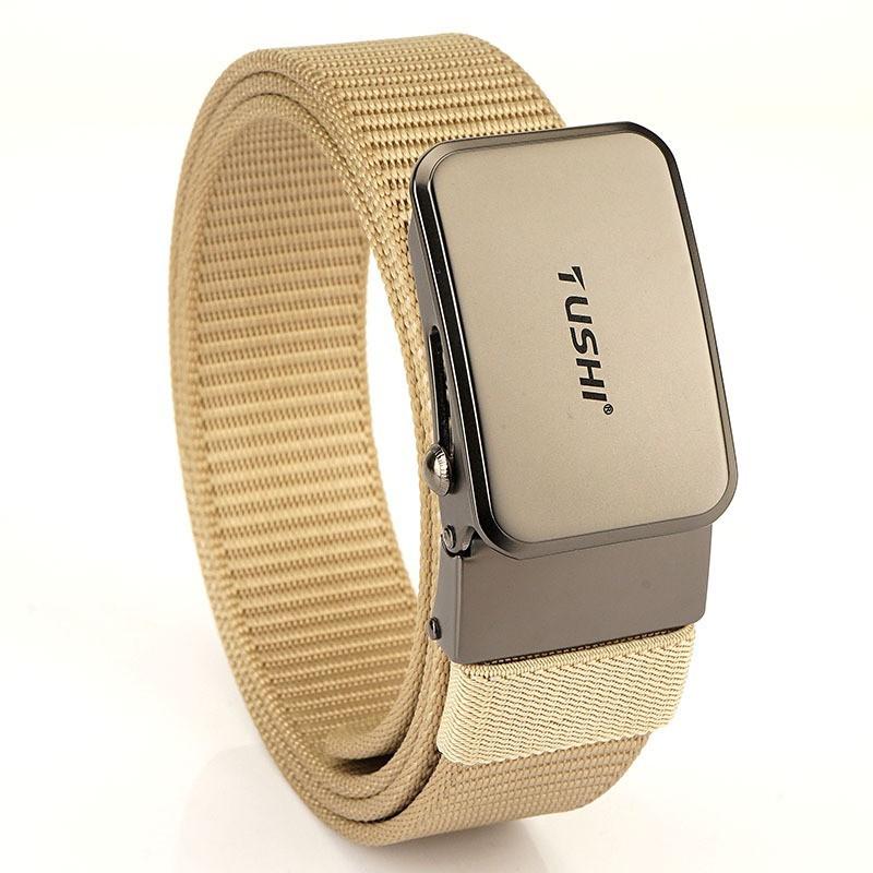 

3.5 Roller Automatic Buckle Belt Men s Casual Business All-matching Thick Nylon Batch 120cm хакі