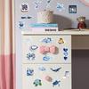 50 Cartoons INS Style Blue Doodle Stickers Decorative Guitar Notebook Suitcase DIY Waterproof