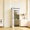 Puerta de Granero Plegable Doble, 914 x 2134 mm, MDF con Vidrio Templado Puertas Correderas Plegables Dobles para Armario, Kit de Herrajes Incluido, Diseño Ahorrador de Espacio, Pre-ensamblado