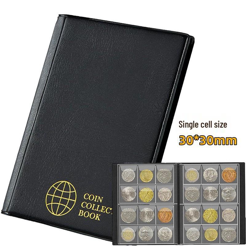 Album Mare cu 240 de Buzunare pentru Depozitarea Monedelor Antice - Liant pentru Colecționar de Monede Comemorative