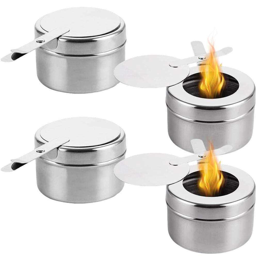 

4 шт. контейнера из нержавеющей стали для топливной пасты для шведского стола, хот-пота, кемпинга