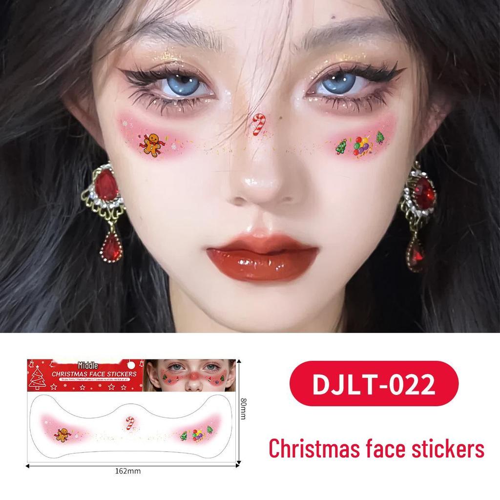 Christmas Tattoo Stickers: Easy-to-Remove Temporary Makeup Tattoos with Tree, Reindeer, and Snowflake Designs.