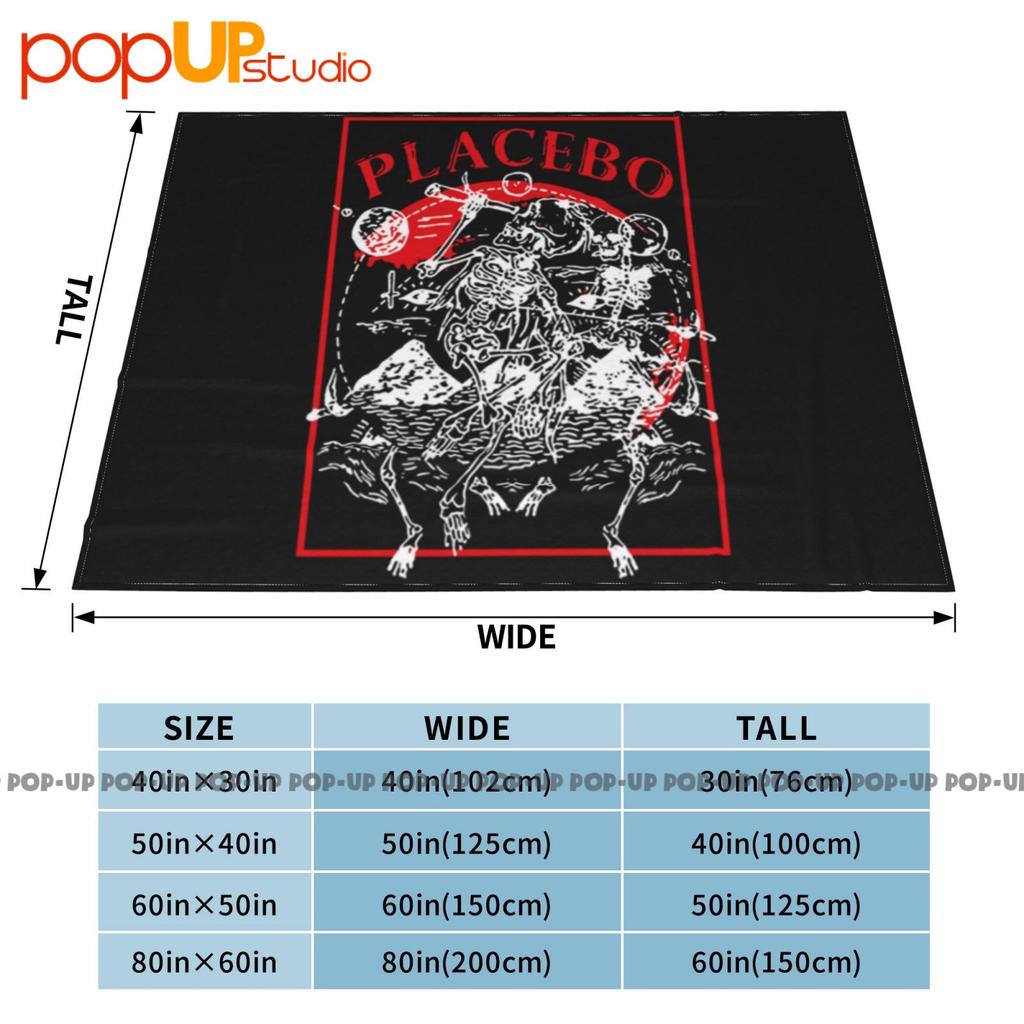 Placebo T Shirt Astro Skeletons Band Logo Ultra-Soft Blanket Quilt Winter Sofa Cover Bed Covers