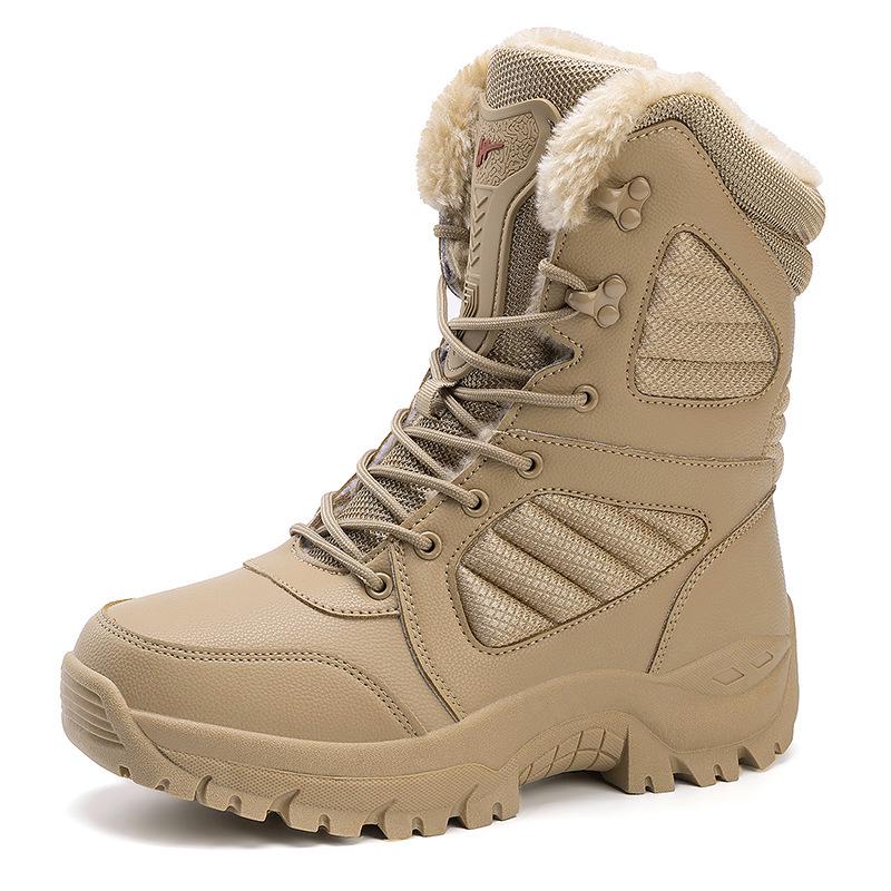 Men s Waterproof High-Top Winter Hiking Boots - Velvet Lined Non-Slip Cold-Resistant Snow Shoes 44 5280₽