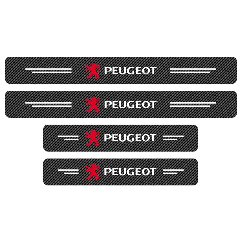 

Наклейки-декали из углеродного волокна на пороги автомобиля для Peugeot 206 307 308 3008 207 208 407 508 2008 Автоаксессуары коричневый