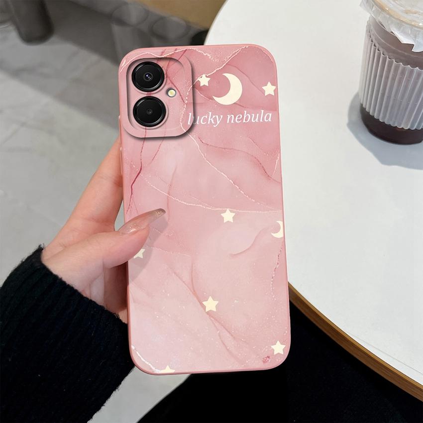 Fashion Case For Samsung A07 M07 F07 A25 A17 M17 F17 M36 F36 M56 S26 Plus Cute Cartoon Star Pattern Soft Liquid Silicone Phone Cover For Samsung Shell