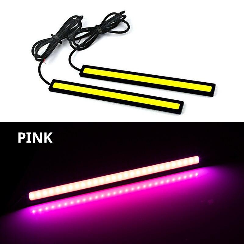 2pcs 17cm Universal Waterproof Daytime Running Lights COB Fog Lamp Car Styling Led Day Light DRL Lamp Fog Bar Lamp Strip Lights