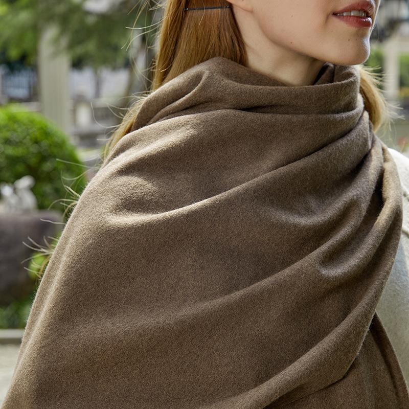 Wool Scarf Autumn and Winter Korean Style Cashmere Scarf Women's Winter New Style Women's Shawl Solid Color Scarf Versatile