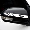 CYWXFM1 2PCS DIY Racing Stripes Car Rearview Mirror Sticker Fit for Jeep Wrangler Grand Cherokee Compass Renegade Auto Decor Accessories