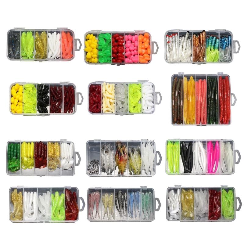 Soft Fishing Lures With Realistic Wiggling Action For Freshwaters Saltwater Basses Includes Tail Grubs