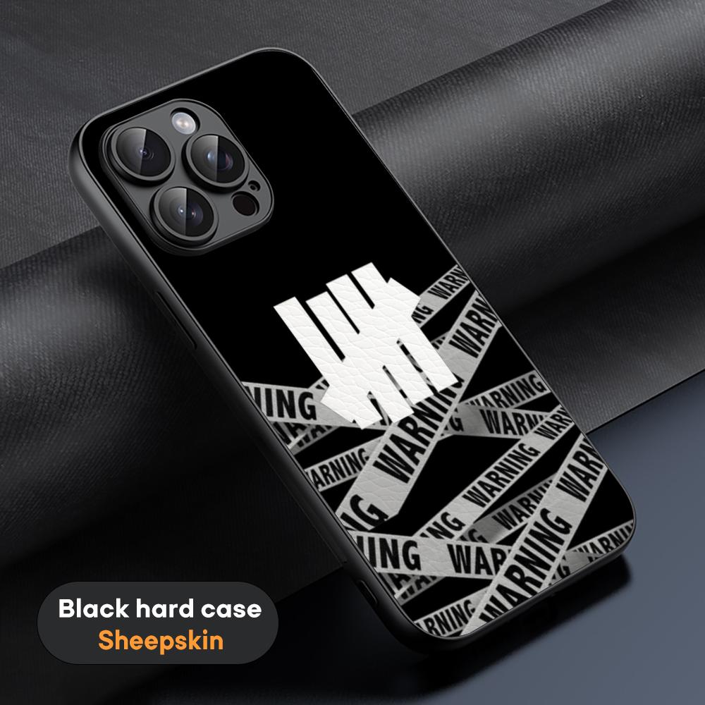 Fashion Hip-hop Logo Japan Art Painting Phone Case For iPhone 16 15 14 13 12 11 Plus Pro Max Limited Black Hard Case Sheepskin
