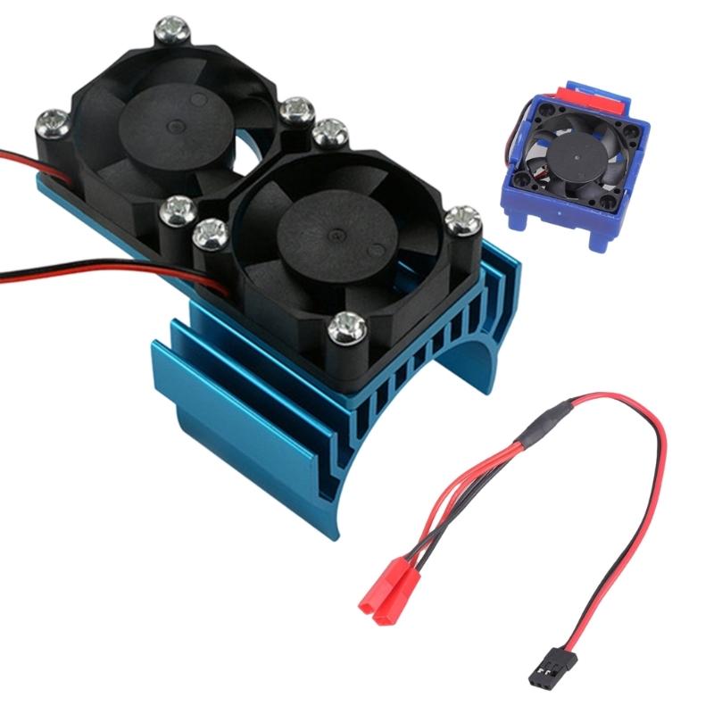 Double Cooling Fan Set For 540 3660 Motors 2000RPM Efficient Heat Dissipation for 1/10 Remote Vehicle