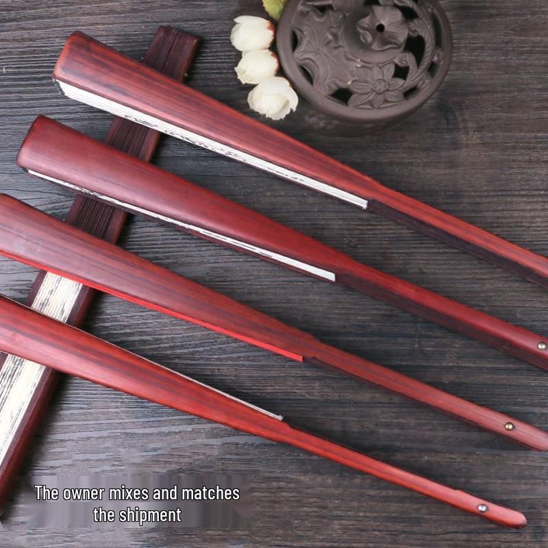 10-Inch Handmade Chinese Style Folding Fan: Custom Men's Hanfu Disco Fan