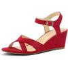 Spring new wedge heel sandals one-button fashionable versatile women's shoes