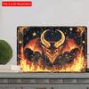 2d Flat 30*20cm, Fire Dragon Design Wooden Sign, Wall Mounted Decorative Art, Artistic Style, for Home, Kitchen, Garden, Bedroom, Bar Decor.