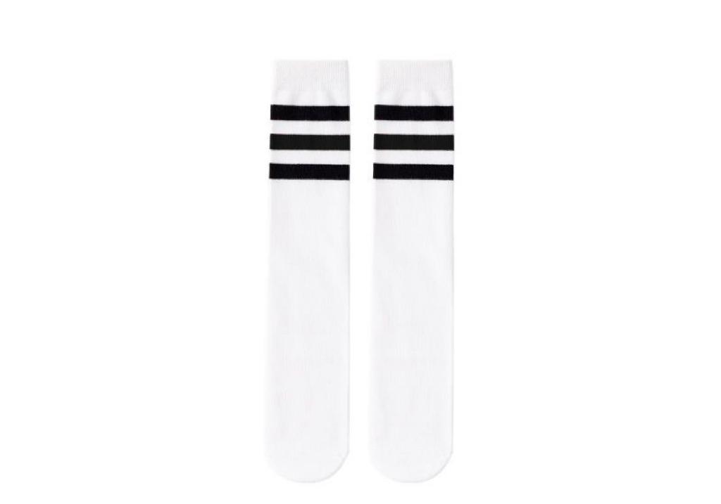 Girls' Stockings Summer Thin Sweat-Absorbing Striped Children'S Socks Medium Tube Mosquito-Proof Knee Socks Boys' Students Long Socks