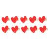 New 10Pcs Red Heart-Shaped Hair Clips For Girls Suitable For Valentine's Day And New Year Parties Travel Vacation And Daily Use