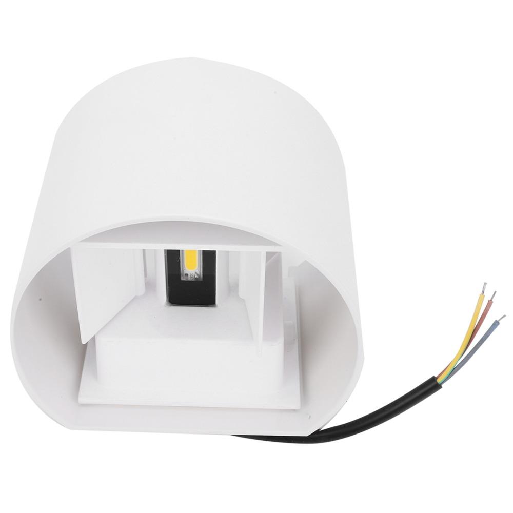 Modern 12W Wall Light Semi-Circular Waterproof LED Wall Lamp CRI 80 Aluminum Housing Up Down Lighting Patio