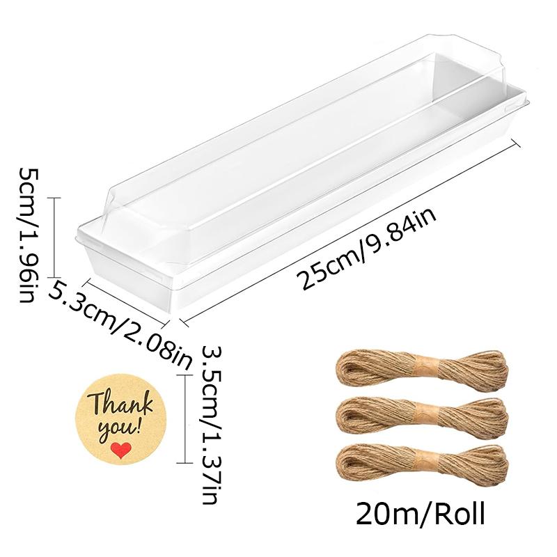 10/12/20/25/50pcs Cookie Boxes Party Supplies Cardboard For Packaging Chocolate Strawberries 25x5.3x5cm