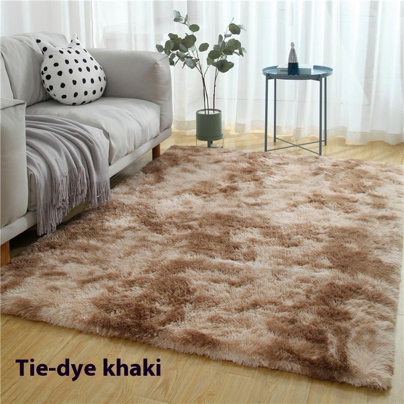 Modern Light Luxury Washable Living Room Carpet Bedroom Bedside Coffee Table Rug Gradient Long Hair Tatami Mat Home Decor