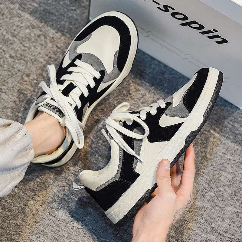 Shoes Men's summer breathable trend board shoes versatile student niche campus style canvas shoes men's sports and leisure shoes