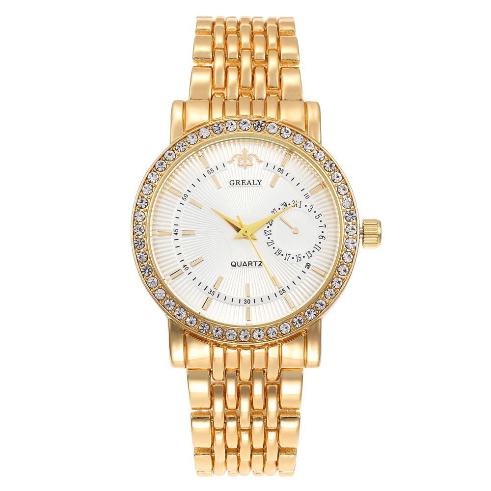 Elegant Women's Quartz Watch with Rhinestones
