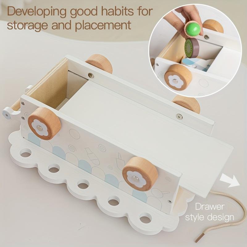 Wooden Pretend Play Ice Cream Truck, Dessert Shop Role Playing Toy Photography Props, Game Room Decorations,8 Ice Cream Stands and 4 Accessories,