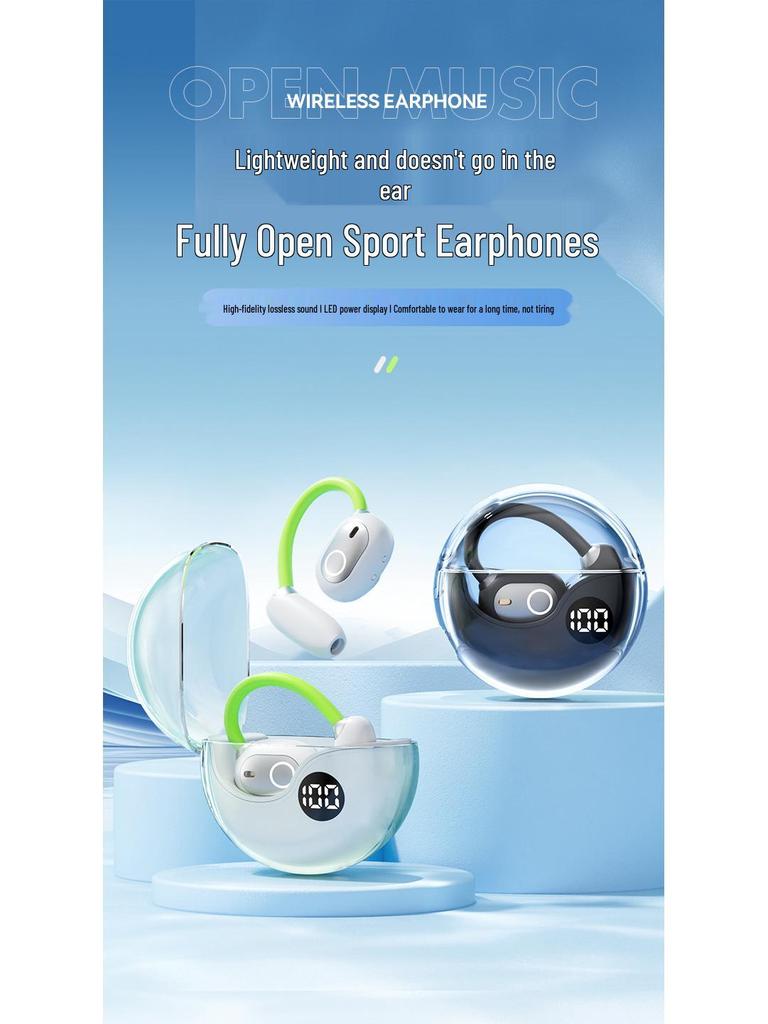 M80 True Wireless Bluetooth Earbuds - Ultra-Long Battery, Noise Cancelling, Sport Ear-Hook Design