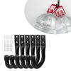Pack of 6 Utility Garage Hooks with Strong Load Capacity Wall Mount Hook Simple Installation for Hanging Bikes & Tools