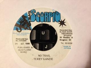 

7inch Record TERRY GANZIE No Trail NONE Black Scorpio 1995 Jamaica Reggae Ska Dub Used