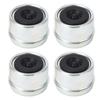 4pcs 1.98in Trailer Bearing Dust Cap Trailer Axle Oil Cap with Rubber Plugs for 2000 to 3500 Lbs Trailer Wheel Hubs