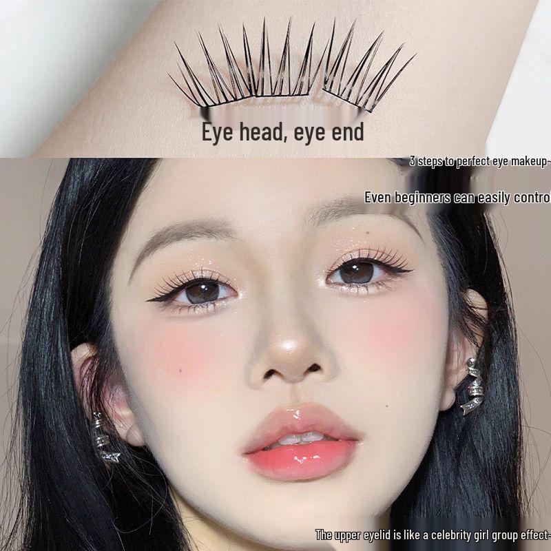 Glue-Free Zhang Yuanying Style Idol ACE False Eyelashes: Natural, Realistic, Segmented, Various Specifications