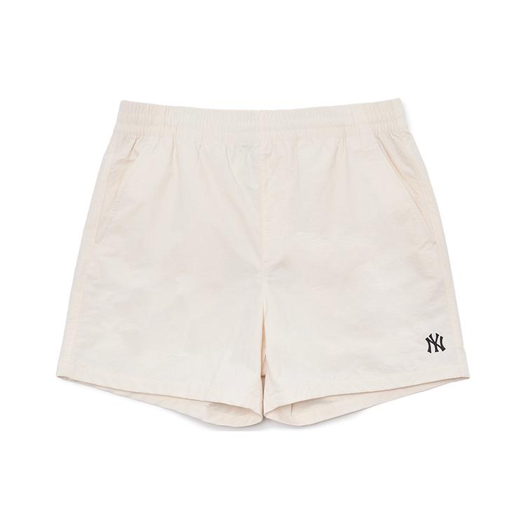 MLB New York Yankees Casual Shorts Unisex Cream Moderate 3ASMB0623-50CRS XS